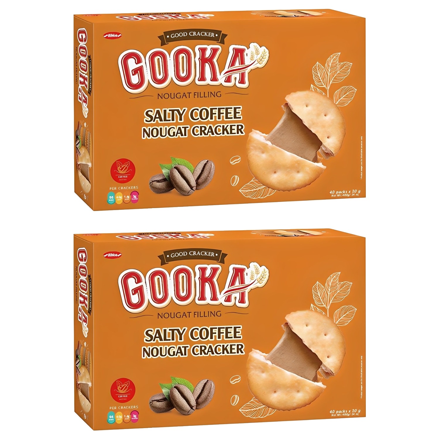 비비카 구카 솔티 커피 누가 크래커 40p, 400g, 2개